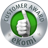 Awarded the eKomi Silver Seal of Approval!